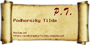Podhorszky Tilda névjegykártya